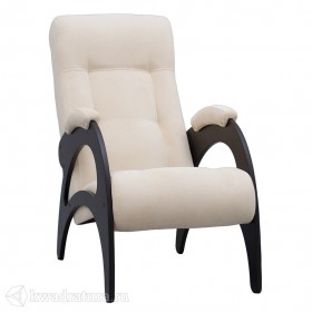 Кресло для отдыха Неаполь Модель 9 без лозы (Венге-эмаль/Ткань Ваниль Verona Vanilla) в Кедровом - kedrovyj.katalogmebeli.com | фото