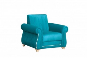 Кресло для отдыха "Порто" (велюр киви бирюза / микровельвет крем) в Кедровом - kedrovyj.katalogmebeli.com | фото