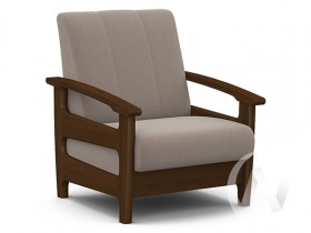 Кресло для отдыха Омега (орех лак/CATANIA COCOA) в Кедровом - kedrovyj.katalogmebeli.com | фото