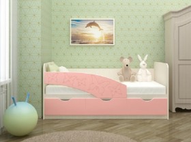 Кровать Бабочки 1,6м (Розовый металлик) в Кедровом - kedrovyj.katalogmebeli.com | фото