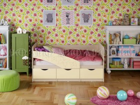 Кровать Бабочки 2,0м (Ваниль матовый) в Кедровом - kedrovyj.katalogmebeli.com | фото