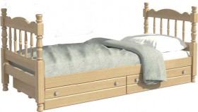 Кровать одинарная Аленка из массива сосны 800*1890 Сосна в Кедровом - kedrovyj.katalogmebeli.com | фото