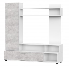 Мебель для гостиной "МГС 9" Белый / Цемент светлый в Кедровом - kedrovyj.katalogmebeli.com | фото